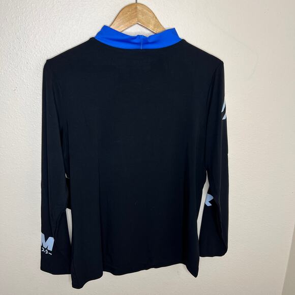 Gamemaster + Heroicouture Mock Turtleneck Long Sleeve Black Top 2XL - Picture 5 of 9